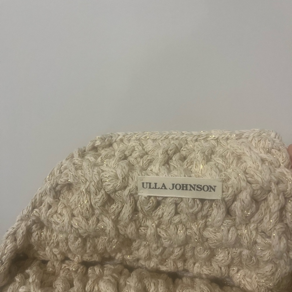 Ulla Johnson Barranco Cotton Bobble Crochet Bag in Cream - Picture 4 of 5